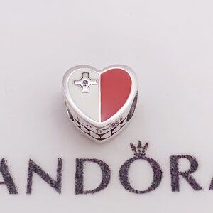 Pandora Malta Flag Heart Charm